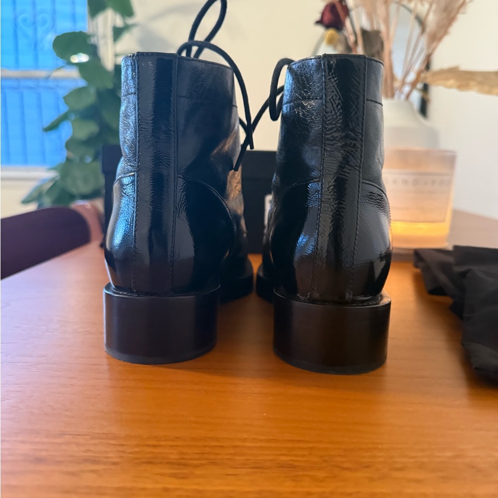 CHANEL Black Leather Ankle Boots - Picture 4 of 10
